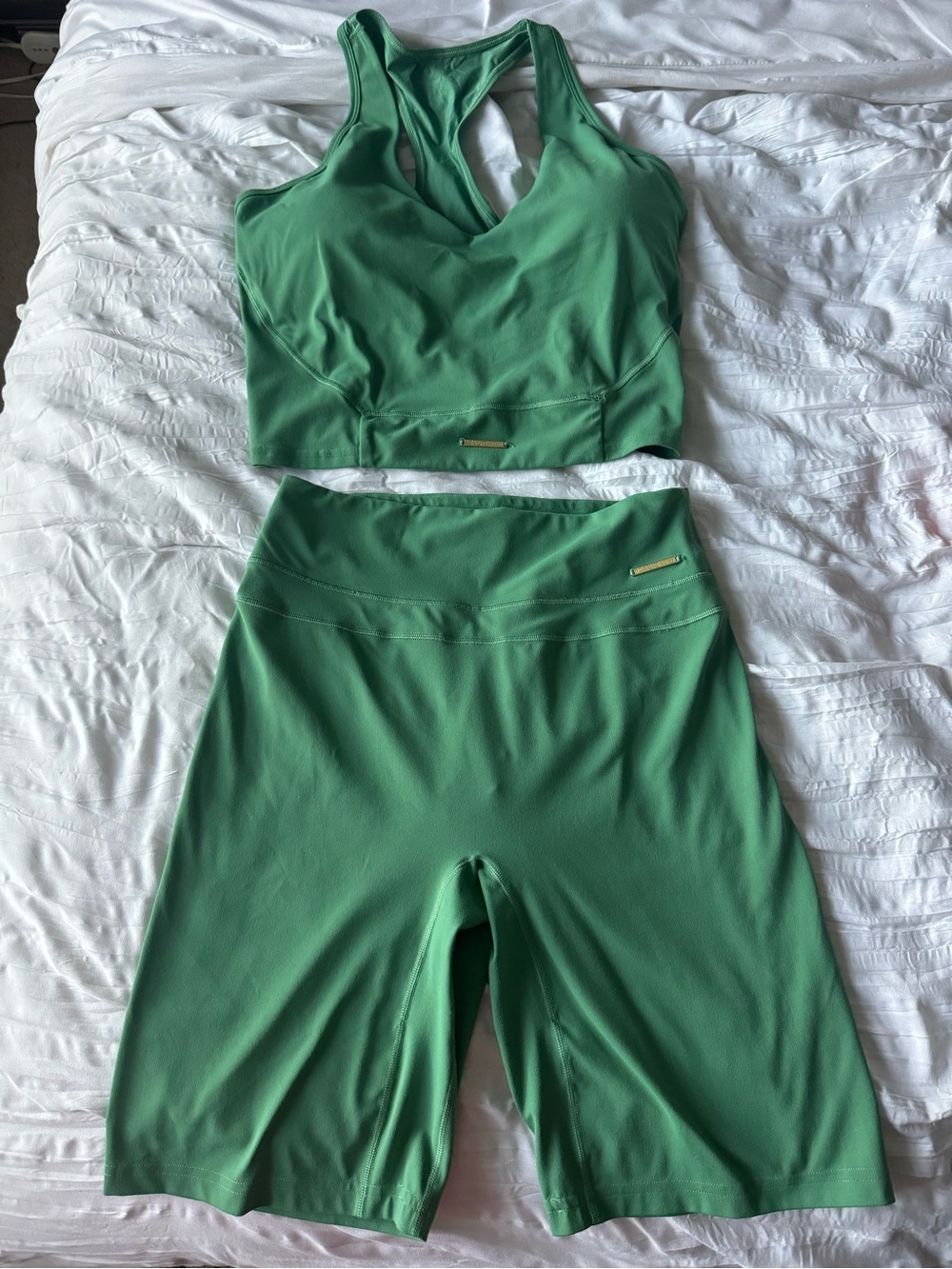 Gymshark x Whitney Simmons Biker Shorts and Crop Sports Bra Set